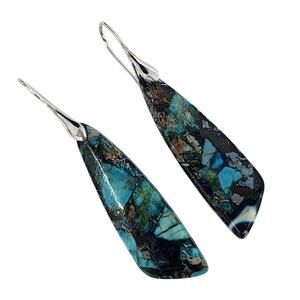 Silver & Blue Jasper Boho Earrings